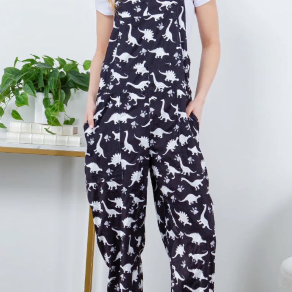 NWT LA Soul dinosaur overalls